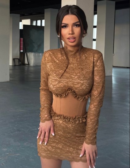 set brandusa rochie si corset